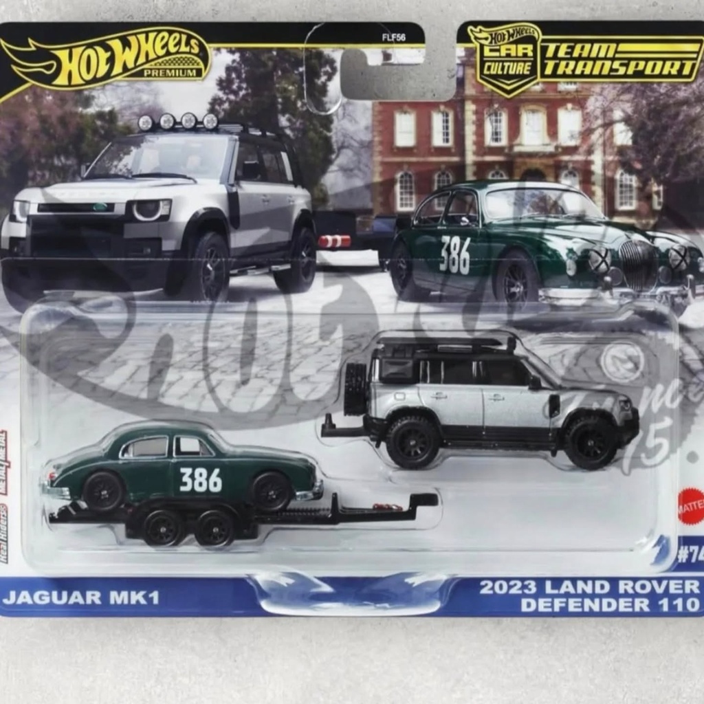 2023 Land Rover Defender 110 & Jaguar MK1 2024 Hot Wheels Team Transport Case E