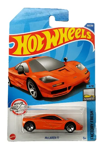 EXCLUSIVES Hot Wheels McLaren F1 - Orange - 2021 Card (With Protector Case)