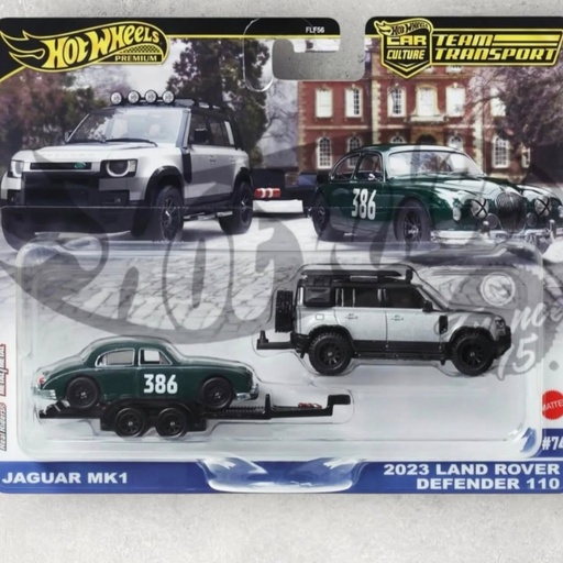 2023 Land Rover Defender 110 & Jaguar MK1 2024 Hot Wheels Team Transport Case E